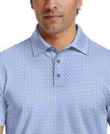 Essential Geo Print Short Sleeve Golf Polo Shirt
