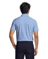 Abstract Geo Print Short Sleeve Golf Polo Shirt