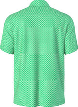 Junior's Linear Geometric Print Short Sleeve Golf Polo Shirt