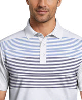Layered Stripe Print Short Sleeve Golf Polo Shirt