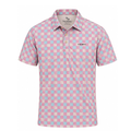 Men’s Check Print Performance Golf Polo