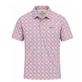 Men’s Check Print Performance Golf Polo