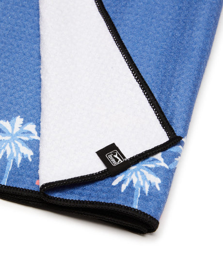 Printed Microfiber Golf Towel - Dutch Blue