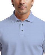 Men's Cooling Stripe Short Sleeve Golf Polo Shirt