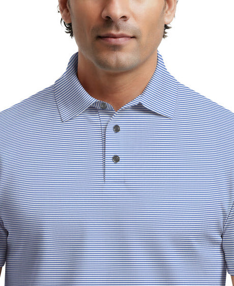 Men's Cooling Stripe Short Sleeve Golf Polo Shirt