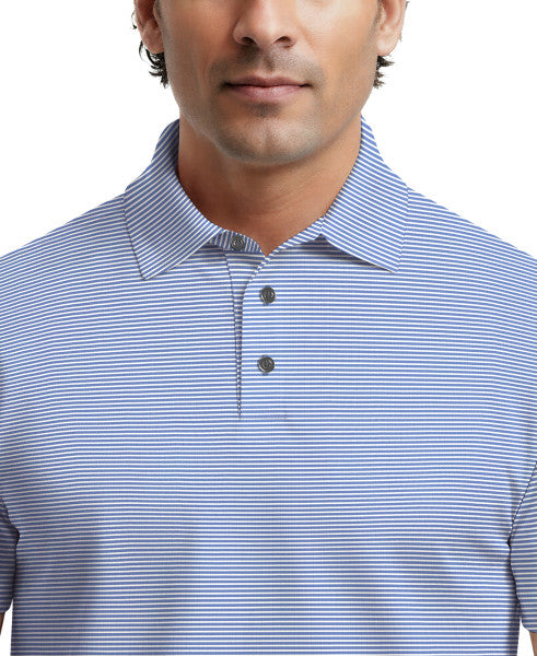 Men's Cooling Stripe Short Sleeve Golf Polo Shirt