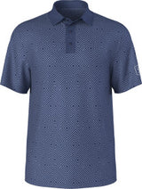 Junior's Linear Jaspe Print Short Sleeve Golf Polo Shirt