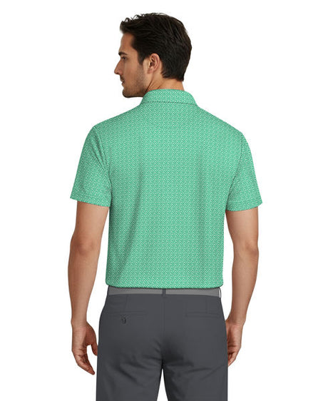 Golf Flag Geo Essential Print Short Sleeve Golf Polo Shirt