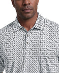 Abstract Geo Print Short Sleeve Golf Polo Shirt
