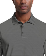 Men's Cooling Stripe Short Sleeve Golf Polo Shirt