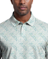 Tropical Argyle Print Short Sleeve Golf Polo Shirt