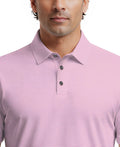 Men's Cooling Stripe Short Sleeve Golf Polo Shirt
