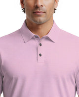 Men's Cooling Stripe Short Sleeve Golf Polo Shirt