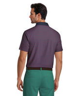 Azalea Geo Print Short Sleeve Golf Polo Shirt