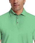 Essential Geo Print Short Sleeve Golf Polo Shirt