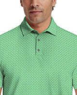 Essential Geo Print Short Sleeve Golf Polo Shirt