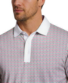 Azalea Geo Print Short Sleeve Golf Polo Shirt