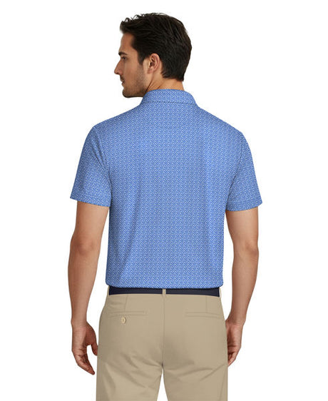Golf Flag Geo Essential Print Short Sleeve Golf Polo Shirt