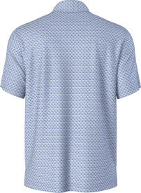 Junior's Linear Geometric Print Short Sleeve Golf Polo Shirt