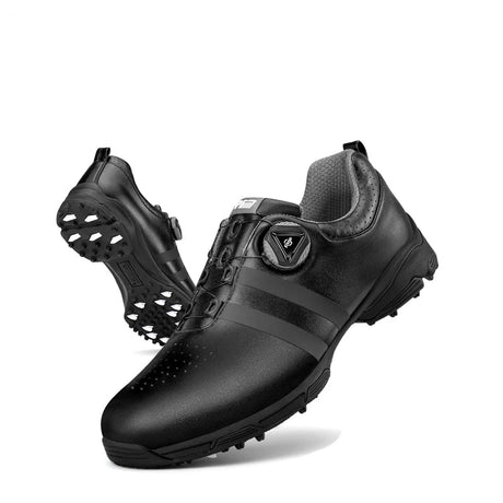Men's Waterproof Microfiber Golf Shoes - Black
