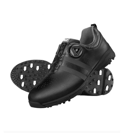 Men's Waterproof Microfiber Golf Shoes - Black