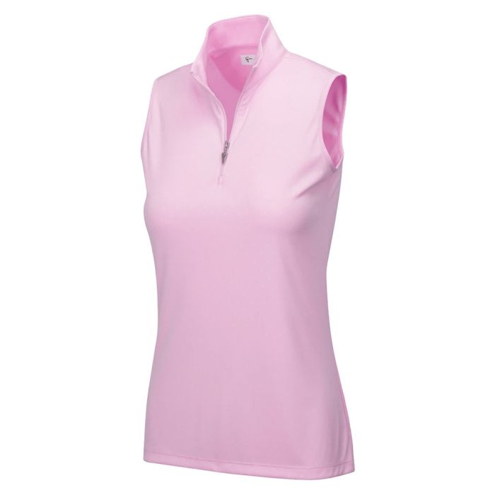 Women's K485 ML75 2 Below Embossed Star Zip Polo