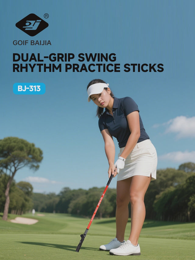 Golf Multifunctional Double-Headed Practice Stick-Improve Grip Posture and Hitting Power Training AId