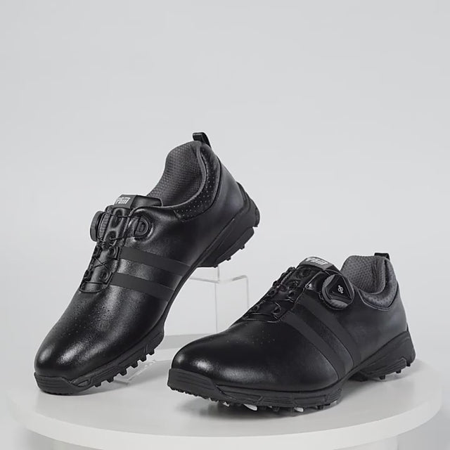 Men's Waterproof Microfiber Golf Shoes - Black