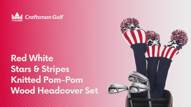Golf Knitted Stars Golf Head Covers Set – 3pcs Wood Protection