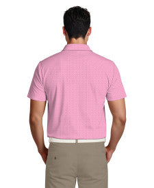 Essential Geo Print Short Sleeve Golf Polo Shirt