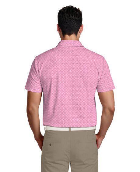 Essential Geo Print Short Sleeve Golf Polo Shirt