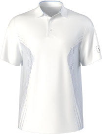 Junior's Faux Seamless Mapped Print Short Sleeve Golf Polo Shirt