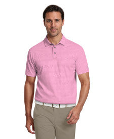 Essential Geo Print Short Sleeve Golf Polo Shirt
