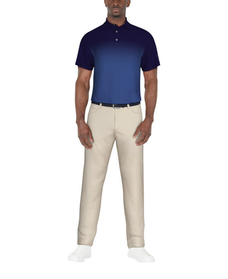 Ombre Print Short Sleeve Golf Polo Shirt - Ombre