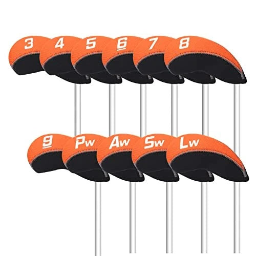 Golf Neoprene 11 Pcs Golf Headcovers - Orange