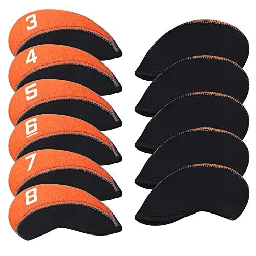 Golf Neoprene 11 Pcs Golf Headcovers - Orange