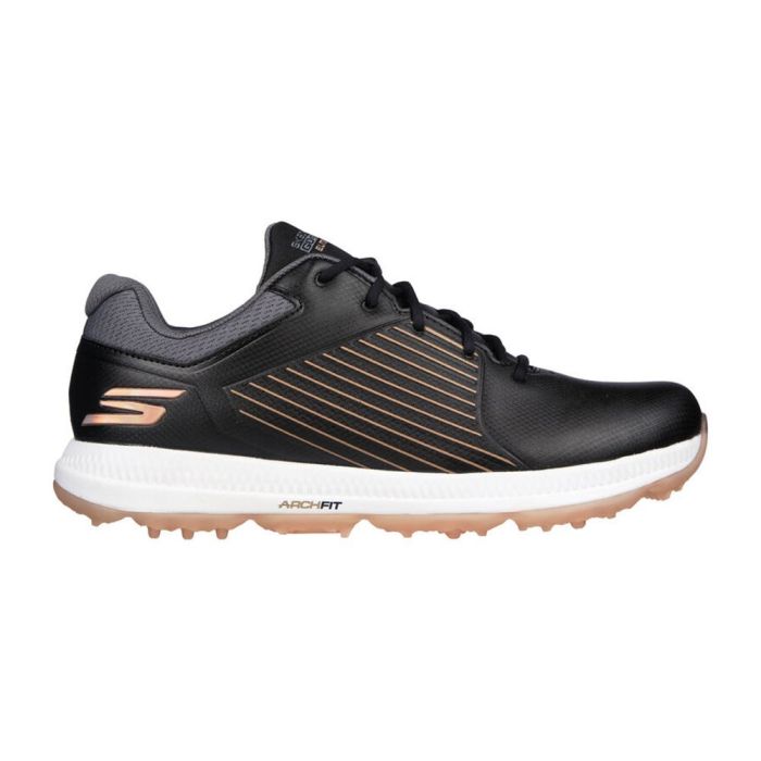 Women's Elite 5 GF MD Spikeless Golf Shoes - Black/Rose Gold