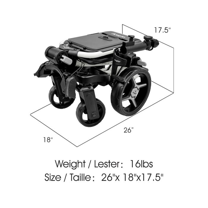 Flip N Go Pro Four Wheel Ultra Compact Foldable Aluminum Golf Trolley
