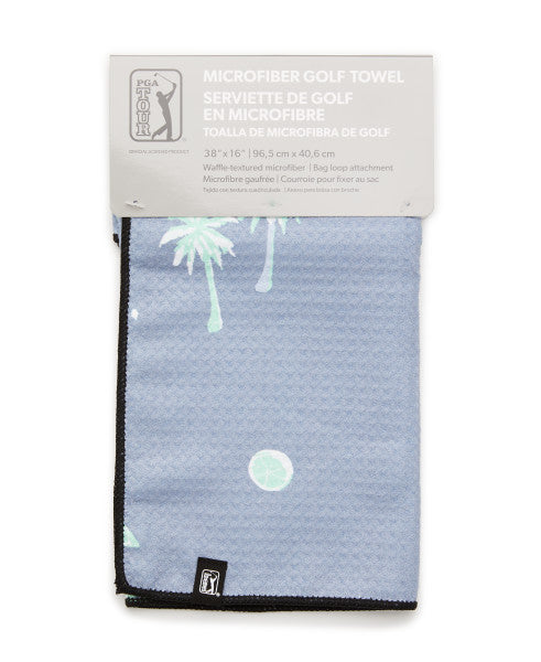 Printed Microfiber Golf Towel - Tradewinds