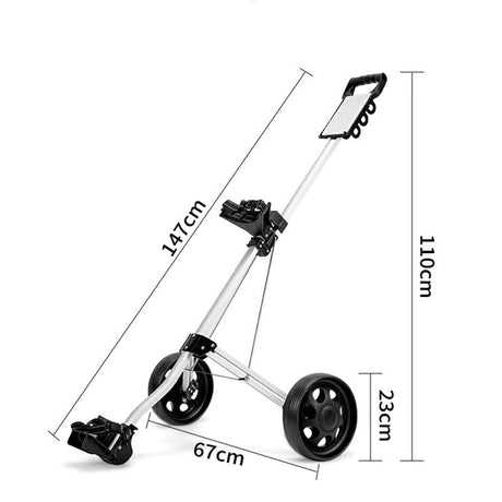 Two Wheels Aluminum Alloy Golf Push Carts Golf Trolley