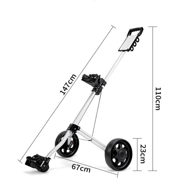 Two Wheels Aluminum Alloy Golf Push Carts Golf Trolley