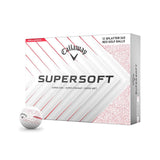 Supersoft Splatter 360 Golf Balls- White/Red