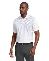 Asymmetrical Novelty Print Short Sleeve Golf Polo Shirt