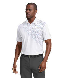 Asymmetrical Novelty Print Short Sleeve Golf Polo Shirt