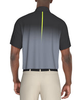 Ombre Print Short Sleeve Golf Polo Shirt - Iron Gate