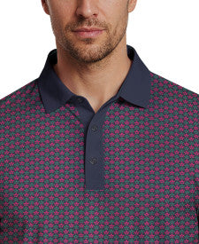 Azalea Geo Print Short Sleeve Golf Polo Shirt