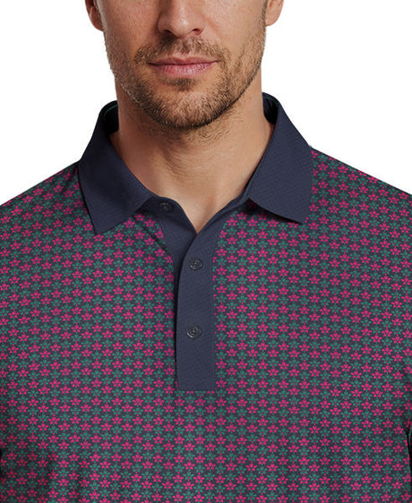 Azalea Geo Print Short Sleeve Golf Polo Shirt