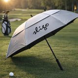 Golf Umbrella – Black, Auto Open, Double Canopy Design