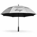 Golf Umbrella – Black, Auto Open, Double Canopy Design
