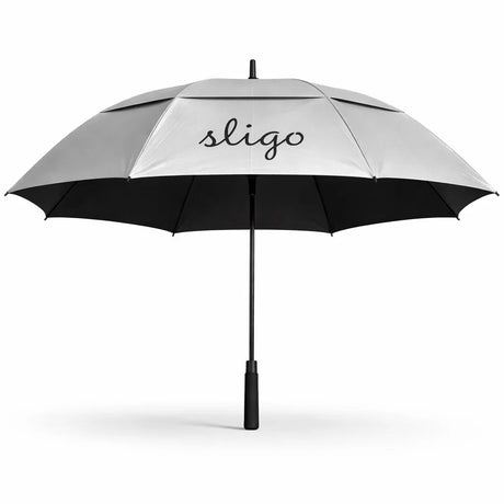 Golf Umbrella – Black, Auto Open, Double Canopy Design